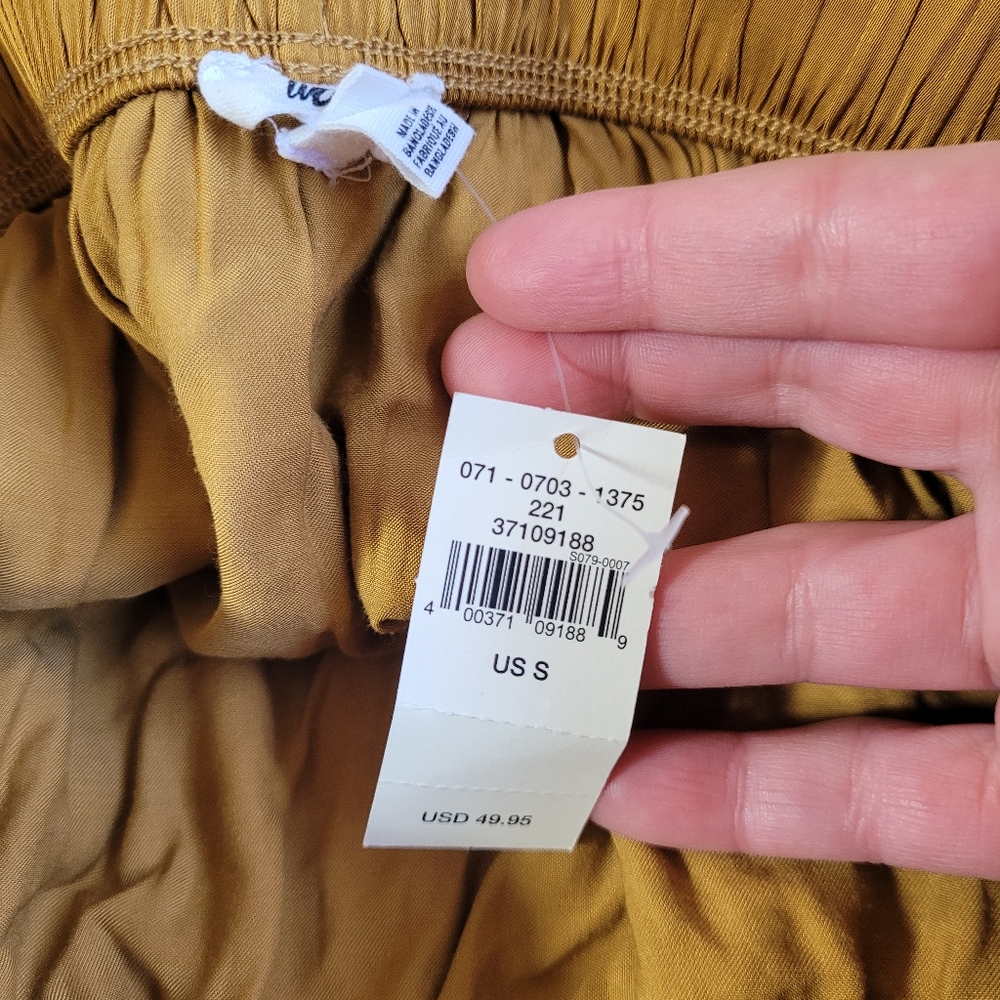 AERIE Gold Ruffle Mini Skirt Size S - Picture 5 of 8